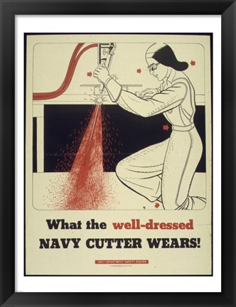 Framed What the Well Dressed Navy Cutter Wears Print