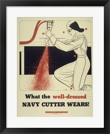 Framed What the Well Dressed Navy Cutter Wears Print