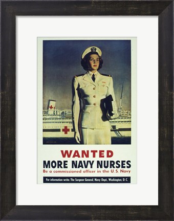 Framed Wanted! More Navy Nurses Print