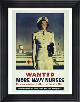 Framed Wanted! More Navy Nurses Print