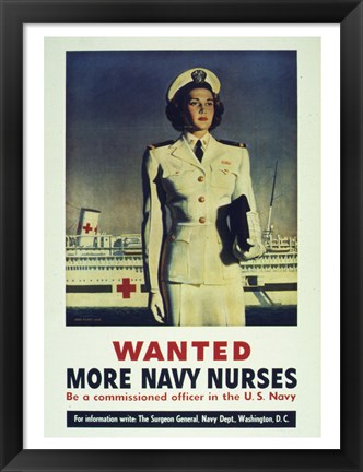 Framed Wanted! More Navy Nurses Print