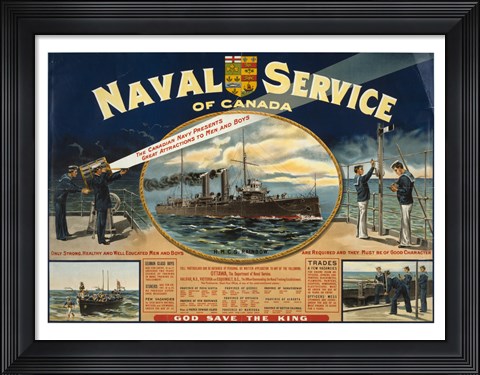Framed Naval Service of Canada Print