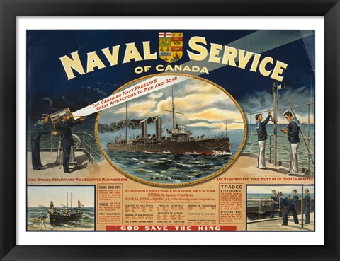 Framed Naval Service of Canada Print