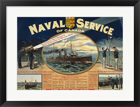 Framed Naval Service of Canada Print