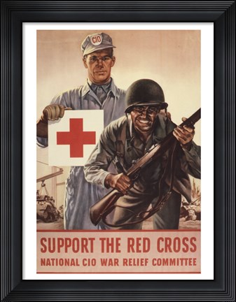 Framed Support the Red Cross Print