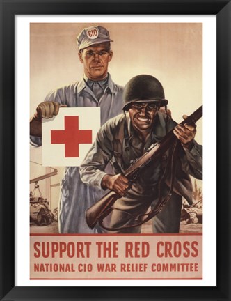 Framed Support the Red Cross Print