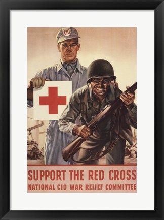 Framed Support the Red Cross Print