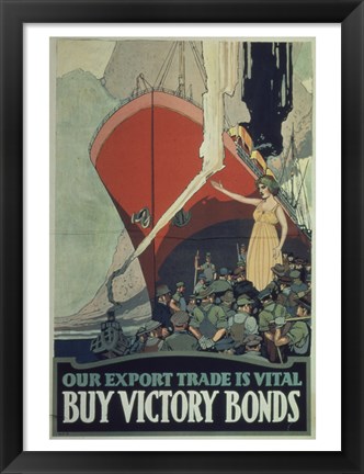 Framed Buy Victory Bonds Print