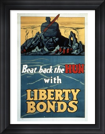 Framed Beat Back the Hun with Liberty Bonds Print