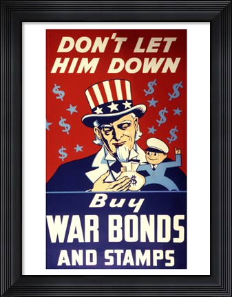 Framed Buy War Bonds and Stamps Print