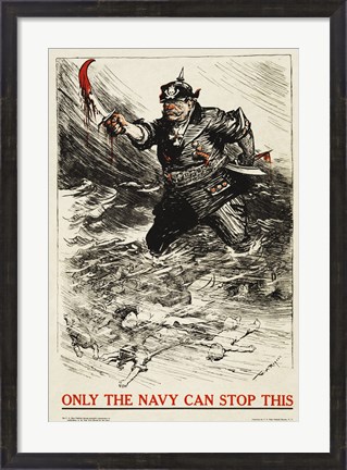 Framed Only the Navy Can Stop This Print