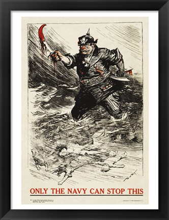 Framed Only the Navy Can Stop This Print