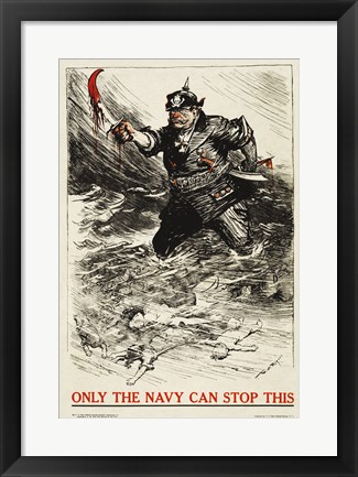 Framed Only the Navy Can Stop This Print