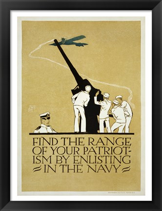 Framed Find the Range of Your Patriotism Print