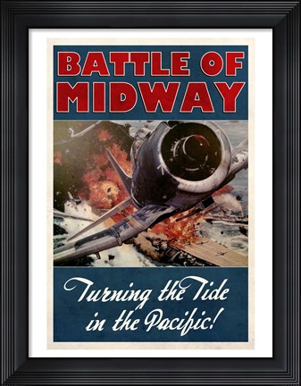 Framed Battle of Midway Print