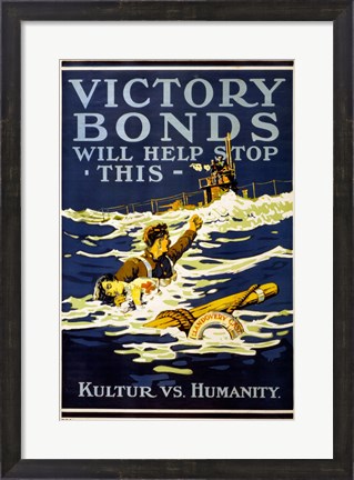 Framed Victory Bonds Print