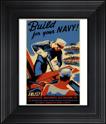 Framed Build for Your Navy Print