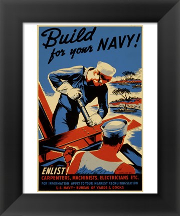 Framed Build for Your Navy Print