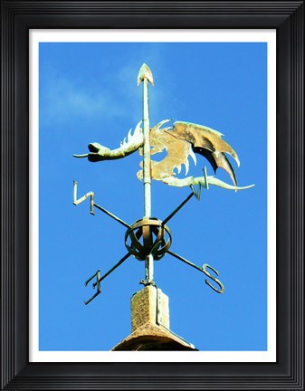 Framed Weathervane on the Church of St Michael Print