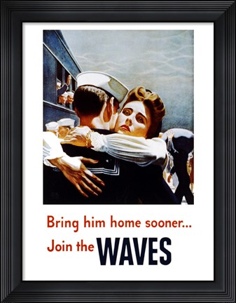 Framed Bring Him Home Sooner Join the Waves Print
