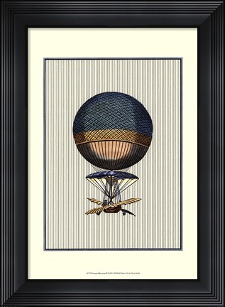 Framed Vintage Ballooning III Print
