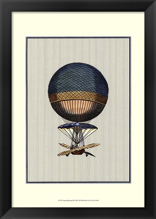 Framed Vintage Ballooning III Print