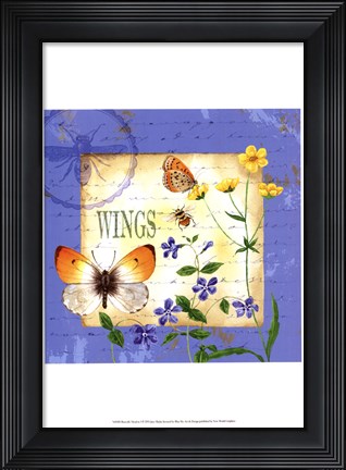 Framed Butterfly Meadow I Print