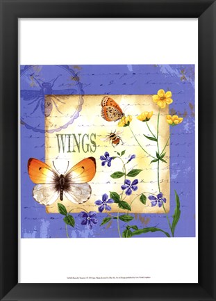 Framed Butterfly Meadow I Print