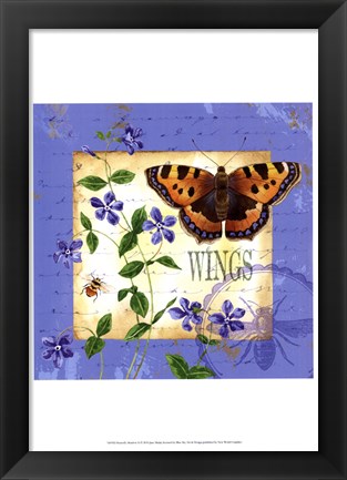 Framed Butterfly Meadow II Print