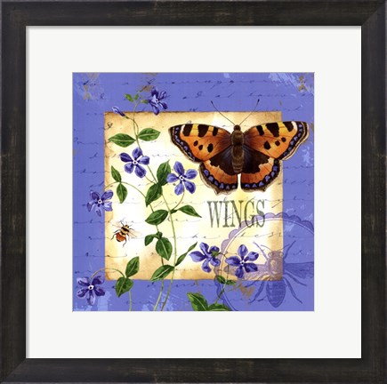 Framed Butterfly Meadow II Print