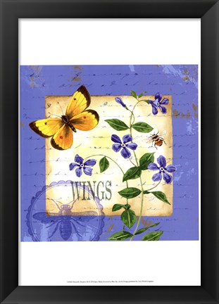 Framed Butterfly Meadow III Print