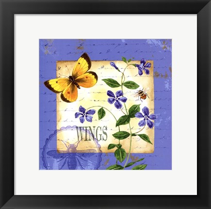 Framed Butterfly Meadow III Print