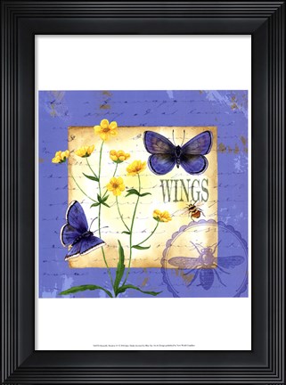 Framed Butterfly Meadow IV Print