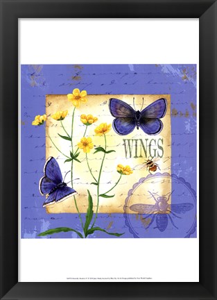 Framed Butterfly Meadow IV Print