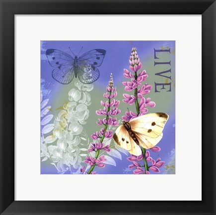 Framed Butterflies Inspire I Print