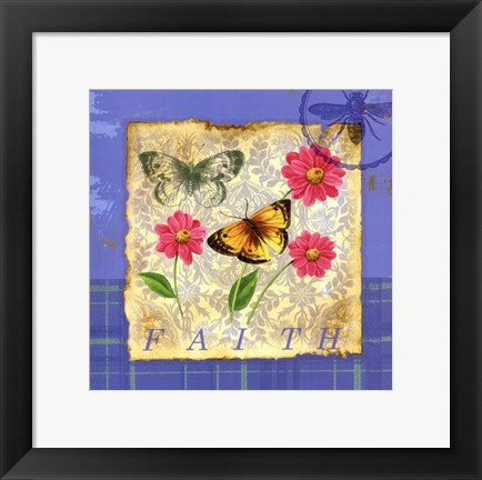 Framed Papillion Plaid II Print