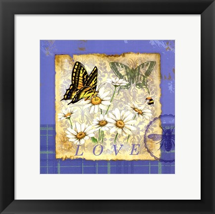 Framed Papillion Plaid I Print