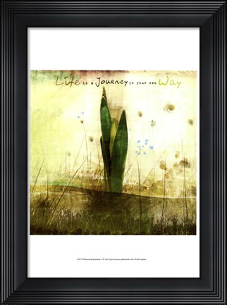 Framed Blossoming Inspiration V Print