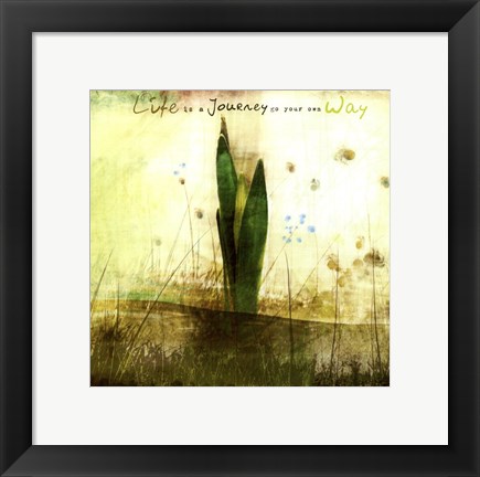 Framed Blossoming Inspiration V Print