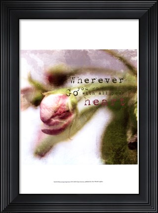 Framed Blossoming Inspiration III Print