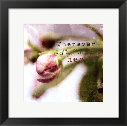 Framed Blossoming Inspiration III Print