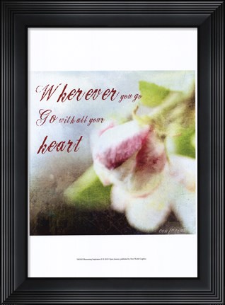 Framed Blossoming Inspiration II Print