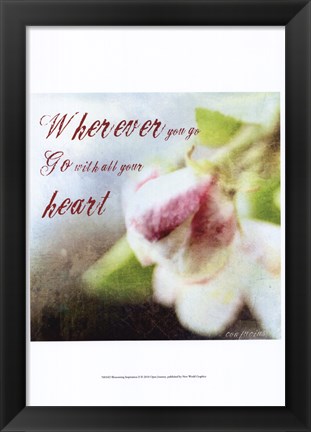 Framed Blossoming Inspiration II Print
