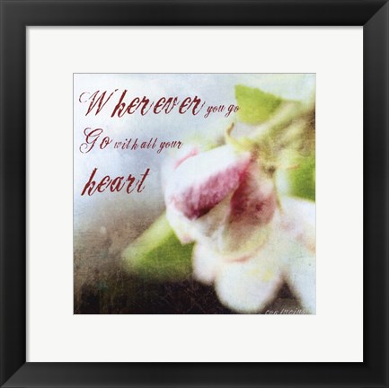 Framed Blossoming Inspiration II Print