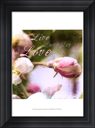 Framed Blossoming Inspiration I Print