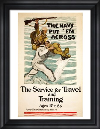 Framed Navy Recruitment Poster Print