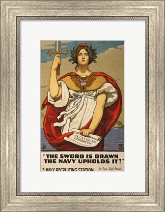 Framed Kenyon Cox WWI Poster Print