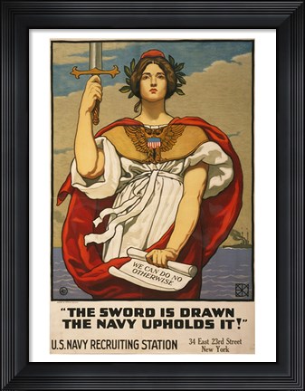 Framed Kenyon Cox WWI Poster Print