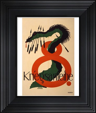 Framed Julius Klinger WWI Poster Print