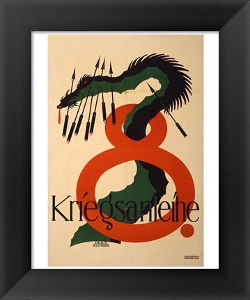 Framed Julius Klinger WWI Poster Print